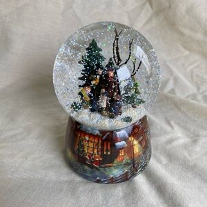 Vintage Roman Inc. “We Wish You A Merry Christmas” Wind Up 6” Tall Snow Globe